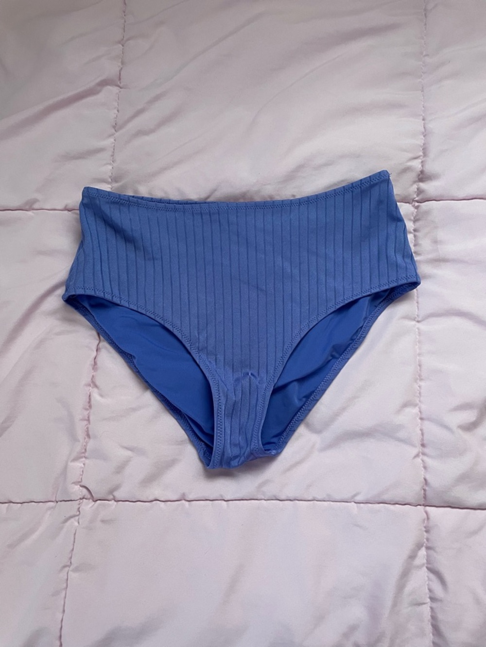 aerie Ribbed Triangle Bikini - Periwinkle - Picture 4 of 5